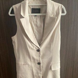 Khaki Banana Republic Sleeveless Blazer Vest - Medium